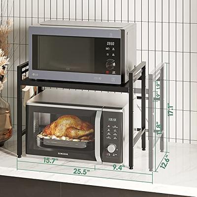 Expandable Microwave Rack Black