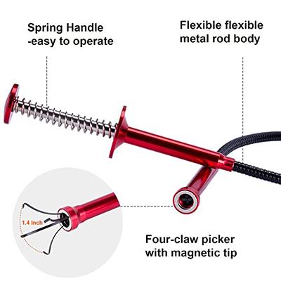 24” Flexible Magnetic Grabber Pickup Tool, Long Flexible Bend-It Magnet  Snake Pick-Up Bendable Retriever Stick, Useful for Hard-to-Reach Sink  Drains