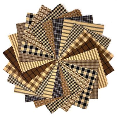 40+ Brown & Black Charm Pack, 5 inch Precut Cotton Homespun Fabric Squares  by JCS - Yahoo Shopping