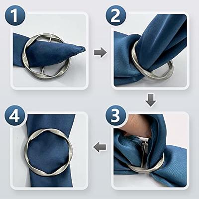 DHATMYC Silk Scarf Ring Clip T-shirt Tie Clips for Women Fashion Metal  Round Circle Clip Buckle (4 pcs) - Yahoo Shopping