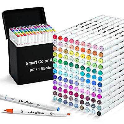 108 Pack Art Markers, 107 Coloring Markers and 1 Blender, Alcohol Based  Dual Tip Permanent Markers Highlighters with Case, Excellent for Adults  Kids Marking Drawing Sketching by Smart Color Art - Yahoo Shopping