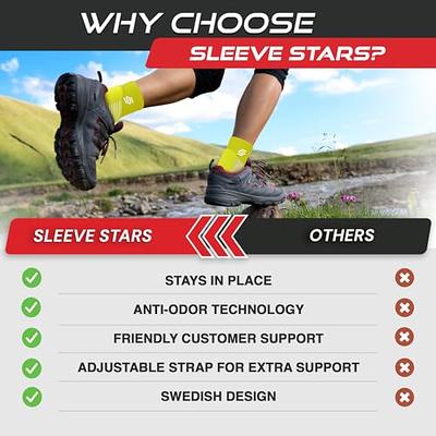 Sleeve Stars Ankle Support for Ligament Damage & Sprained Ankle, Plantar  Fasciitis Support & Achilles Tendonitis Pain Relief, Ankle Brace for Women  