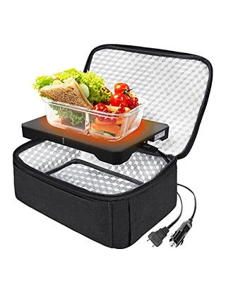 Electric Lunch Box for Car and Home, Work Office - 12V-24V/110V 55W Portable  Food Warmer