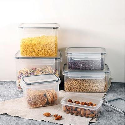 Food Storage Containers With Bamboo Lids, Clear Airtight Food Jars,  Moisture-proof Transparent Sealed Fresh-keeping Box, For Cereal, Rice,  Pasta, Coffee Beans, Nuts And Sugar, Plastic Food Preservation Tank, Home  Kitchen Supplies 