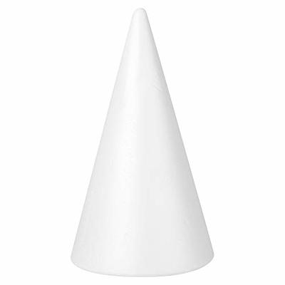 Holibanna Foam Cone Styrofoam Polystyrene Cone Shapes White Christmas Tree Crafts Table Centerpiece Props 6pcs