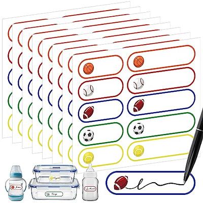 Daycare Baby Bottle Labels, 6 Pack (Blue/Green/Orange)