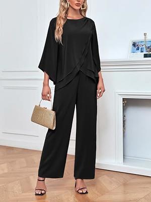 Asymmetrical Chiffon Pant Suits