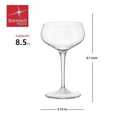 Bormioli Rocco,glass Novecento Stemware Cocktail Coupe-Gift Box of 4, 4  Count (Pack of 1), Clear,8.5 OUNCES - Yahoo Shopping