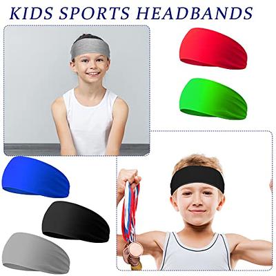 10 Pieces Boys Headbands Athletic Sweatbands 16 inch Elastic