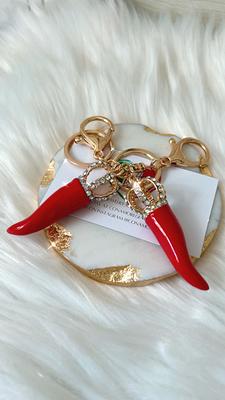 Two Pack Of Bling Red Cornicello Keychains, Evil Eye Protection, 2  Traditional Italian Horn, Malocchio Chili Pepper Keychain, Horn Plenty -  Yahoo Shopping