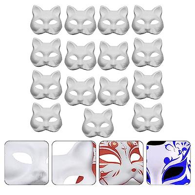 5 Pcs paper fox masks Empty Masquerade Mask Therian Mask Mask