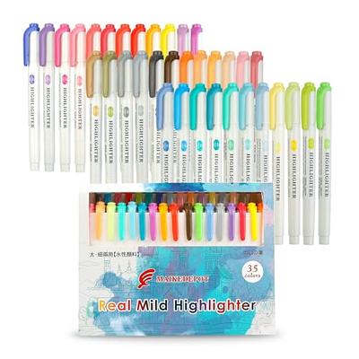 Erin Condren 6-Pack Dual-Tip Dot and Chisel Markers - Assorted Color Pack with Dot and Chisel Marker Sides - Create Perfect Dots for To-Do Lists and