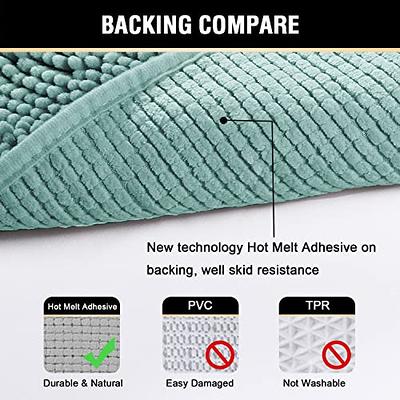  H.VERSAILTEX Bath Mat Bathroom Rug Bath Rugs for Bathroom Non  Slip Bath Mats Extra Thick Chenille Rug 17 x 24 Absorbent Soft Shaggy  Washable Dry Fast Plush Rugs for Bathtubs 