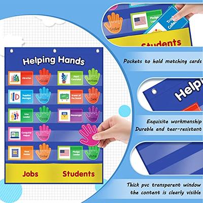 Helping Hands Pocket Chart, Classroom Jobs and Management Pocket Chart,  Classroom Organization, Teacher Accessories, Great for Classroom  Homeschool.