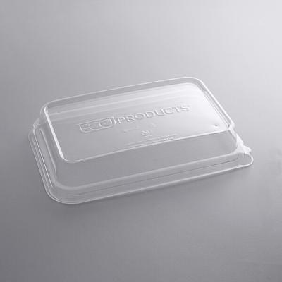 Eco-Products EP-SB32 32 oz. Clear Compostable Plastic Salad Bowl with Lid -  50/Pack