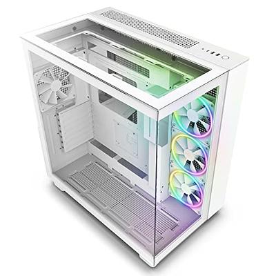  NZXT H5 Flow Compact ATX Mid-Tower PC Gaming Case – High  Airflow Perforated Tempered Glass Front/Side Panel – Cable Management – 2 x  120mm Fans Included – 280mm Radiator Support –