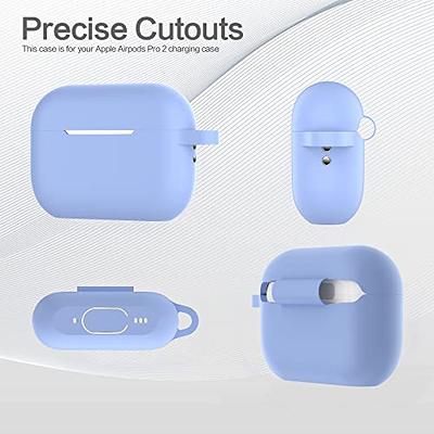 MATEPROX AirPods Pro 2 Case, Silicone AirPods Pro 2nd Gen [2022] Cover with  Keychain/Handstrap-Gray 