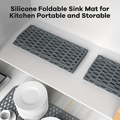 Silicone Sink Mat Toovem Kitchen Sink Mats 26''x14'' Sink