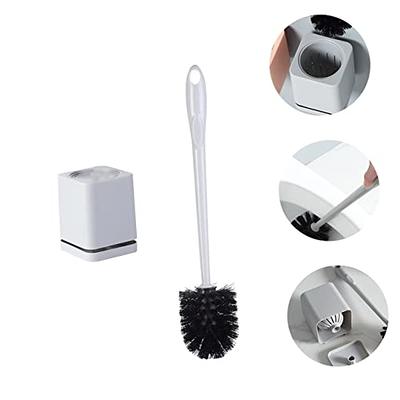 1pc No Dead Corner Toilet Brush Holder Set For Home Bathroom With