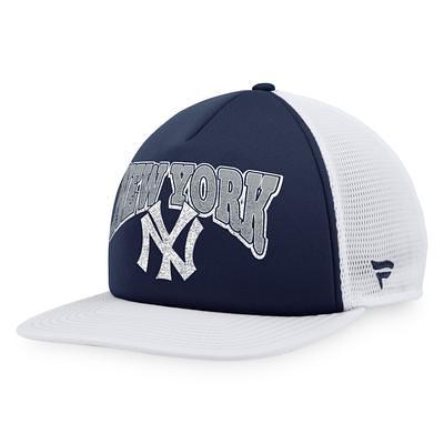 New Era White/Navy New York Yankees Team Stripe Trucker 9FORTY Snapback Hat