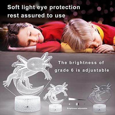 NINE SQUARE EGOU Axolotl Gifts Night Light for Kids, Axolotl Lamp