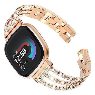 DaQin Compatible con correas Fitbit Versa 3/Fitbit Sense, para mujeres y  hombres, correa deportiva de silicona suave, transpirable, impermeable