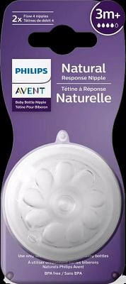 Philips Avent Natural Response Nipple Flow 2, 0M+, 4pk, SCY962/04 - Yahoo  Shopping