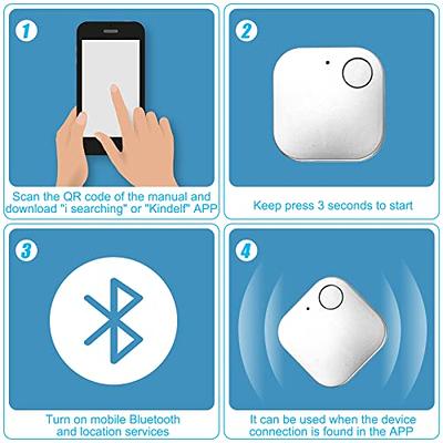 Key Finder, Bluetooth Tracker Locator for Luggage Works with Apple Find My  Smart Tracker for Suitcase, Bag, Backpack, Wallet,Pets Replaceable Battery