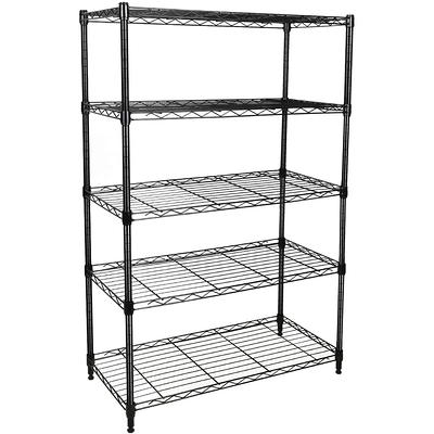 3-Tier Shelves Wood Shelving Unit Large Ladder Triangular Metal Display  Shelving Server Rack, 46 W x 21 D x 66.5 H