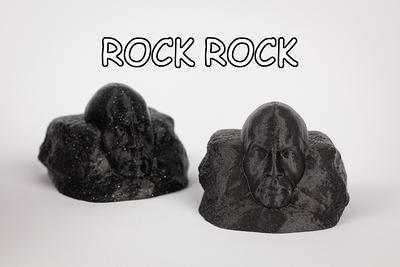 Among Rocks Dwayne Johnson 3D Printed 