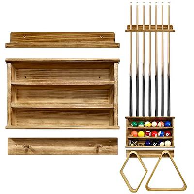 6 Sticks Pool Cue Rack Horizontal Storage Stand Billiard Cue Holder Wall  Mounted