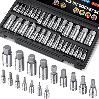 LEXIVON Master HEX Bit Socket Set, Premium S2 Alloy Steel