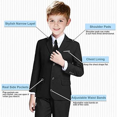 Suits Pink Boys Suit Casual Jacket Pants Tuxedo Wedding Kids Slim