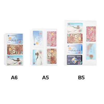 5pcs A5 A6 A7 Clear File Storage Pouches Envelopes Zip Lock Bags