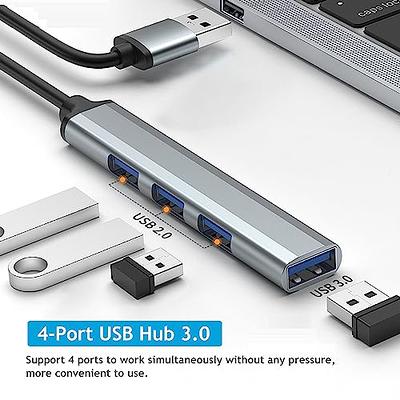 Wowssyo USB Hub USB 3.0 Splitter 4-in-1 USB Adapter USB 3.0