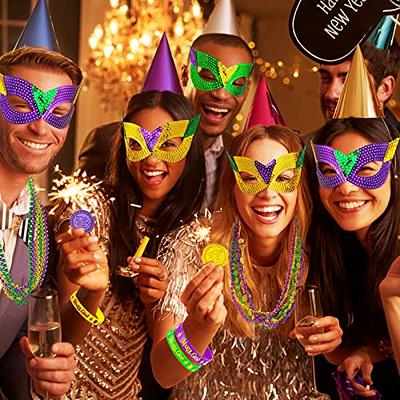 Mardi Gras Masks and Beads Centerpiece