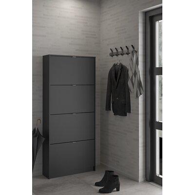 50 Pair Shoe Storage Cabinet Rebrilliant Finish: Gray