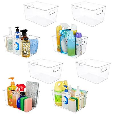 ClearStorage Clear Plastic Storage Bins, 8 Pack Pantry Organizers and  Storage with Handle, Pantry Storage for Fridge, Freezer, Kitchen Cabinet,  Pantry