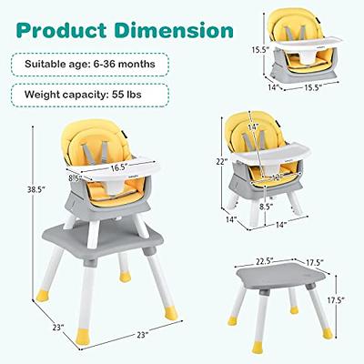 Babyjoy 4-in-1 Convertible Baby High Chair Feeding with Removable