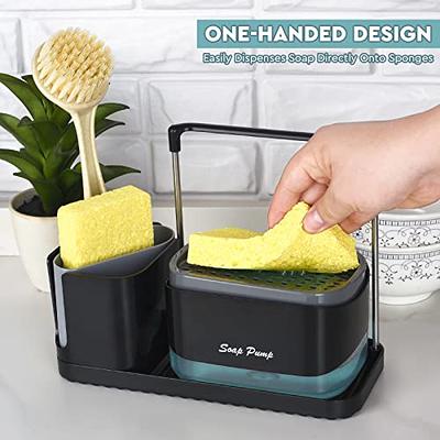 Golden Sponge Holder Kitchen Countertop Storage Basket Sink Drain Rack For  Dish Soap Scrubber Multi-functional Organizer