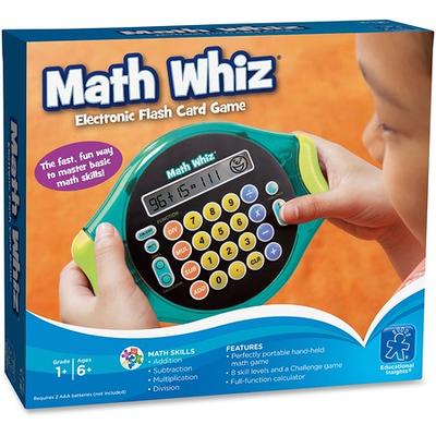 Educational Insights Math Whiz Electronic Flash Card Game, Red