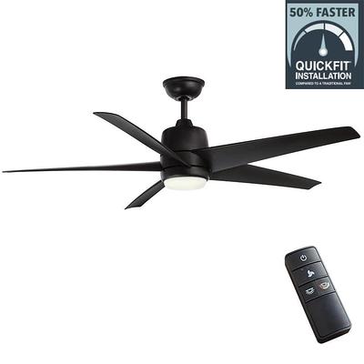 Hampton Bay Mena 54 In White Color Changing Integrated Led Indoor Outdoor Matte Black Ceiling Fan With Light Kit And Remote Control Yahoo Ping