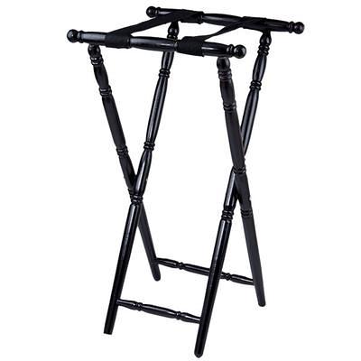 Lancaster Table & Seating 20 x 16 1/2 x 36 Folding Tray Stand Black Metal