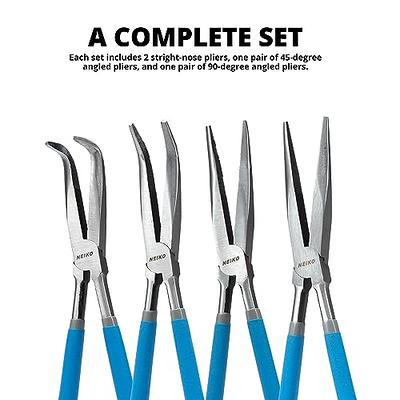 NEIKO 02105A (4) Long Nose Plier 11” Long Reach, Straight, Angle, Curved  Pliers, 45 & 90 Degree, bent Head Needle Nose Pliers Set for Mechanics,  Long Handle Pliers - Yahoo Shopping