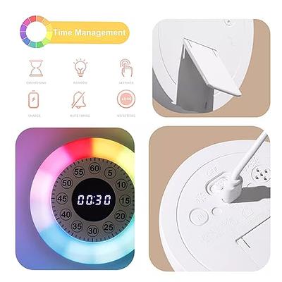 Yunbaoit Visual Timer with Night Light, 60-Minute Countdown Timer for Kids  and Adults, Silent Classroom Timer, Time Management Tool for Home, School