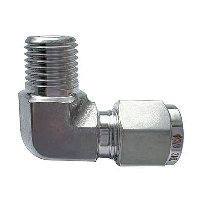 Stainless Steel Compression Fittings - 90 Degree Male Elbow - 1/2