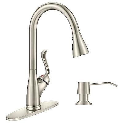 APPASO Kitchen Faucet with Pull Down Sprayer Oil Rubbed Bronze, Single  Handle High Arc Pull Out Spray Head Kitchen Sink Faucet with Deck Plate