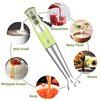 5-in-1 Handheld Immersion Blender With 12 Speeds - Includes Beaker,  Chopper, Egg Whisk, And Milk Frother - Black - Temu