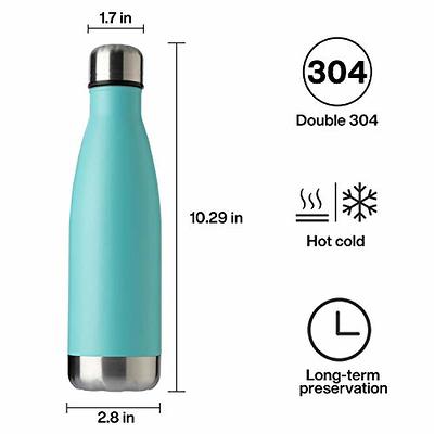 BOGI 17oz Insulated Water Bottle Double Wall Vacuum Stainless Steel Water  Bottles, Leak Proof Metal Sports Water Bottle Keeps Drink Hot and Cold 