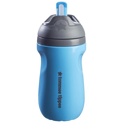 Tommee Tippee Insulated Sportee Toddler Water Bottle with Handle, Boy 12m+, 2ct, Blue